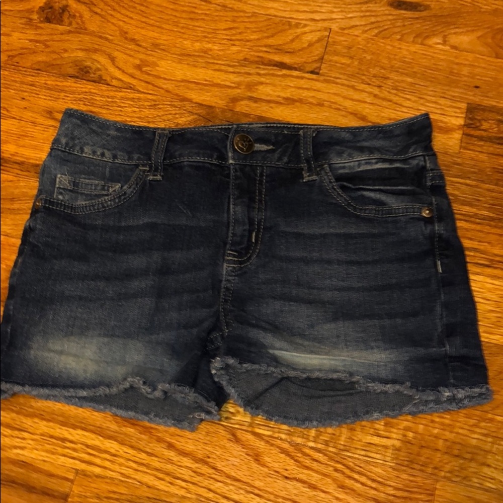 Dark denim jean shorts